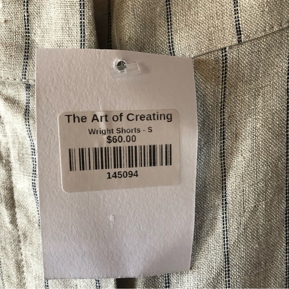 NWT MOD REF womens linen like walking shorts pinstripe detail size S - Picture 5 of 10